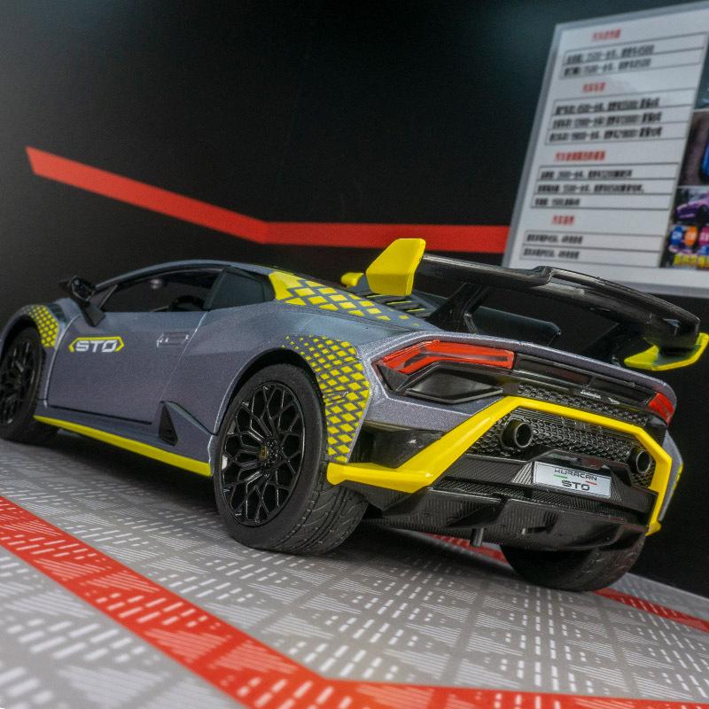 1/24 масштаб Lambor Hurricane STO, игрушечный автомобиль, образец голоса и коллективная игрушка, подарок на день рождения