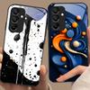 Цвет Черный Точка Белый Для Samsung Galaxy A15 5G 54 4G 51 50 24 35 90 71 12 51 53 52S 80 22 34 Чехол для телефона из закаленного стекла