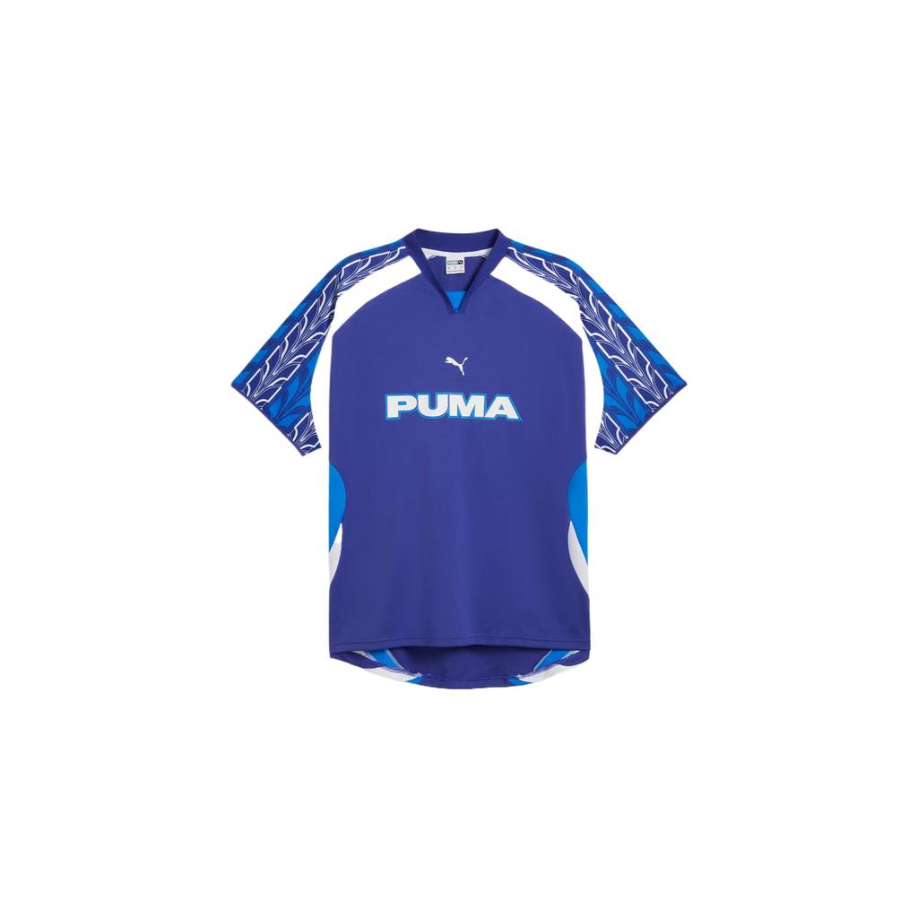 Puma Свободная футбольная футболка Drycell Удобная Универсальная Мягкая Модная С коротким рукавом Унисекс топы Синий Фиолетовый 628416-27