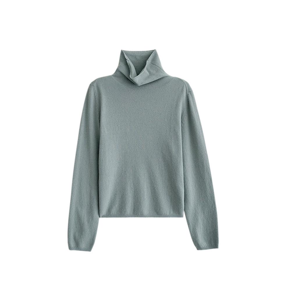 Женская корейская шерстяная водолазка свободного кроя с длинными рукавами Everture для зимы