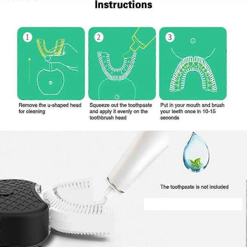 Sonic Pro Ultrasonic Toothbrush ADA Accepted U Shaped Design 360° Bristles Rechargeable And Waterproof