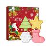 Christmas Gifts Set of 4 Bath Bombs, Festive Scented Bubble Bath Fizzies for Relaxing Spa Tub