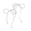 Simple and Stylish Silver Color Dangle Ear Jewelry Beautiful Bowknot Earrings Adornment Elegant Dangle Ear Pendant Charm
