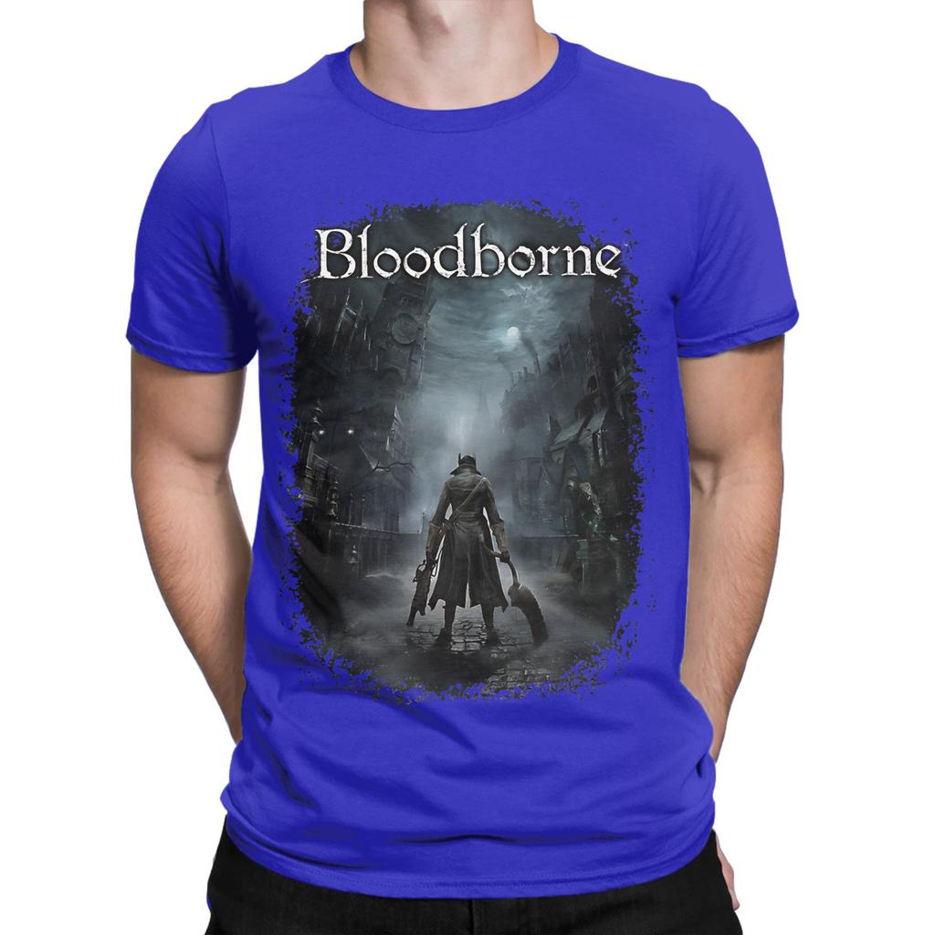 Основной Охотник в Ярнаме Для Геймеров Базовая Футболка Летняя Bloodborne Футболки Унисекс Хлопок Круглый Вырез Большой Размер Верхние Футболки Футболка