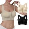 Бег Йога Спорт Дышащий Комфорт Жилет Застежка спереди Спортивное нижнее белье Без стальных косточек Регулируемый бюстгальтер Женский