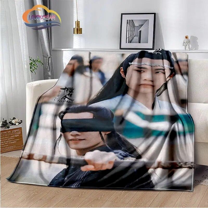 The Untamed Flannel Blankets Popular Tv Weiwuxian Blanket Portable Warm Blanket for Sofa Bed Soft Gifts Girls and Fans