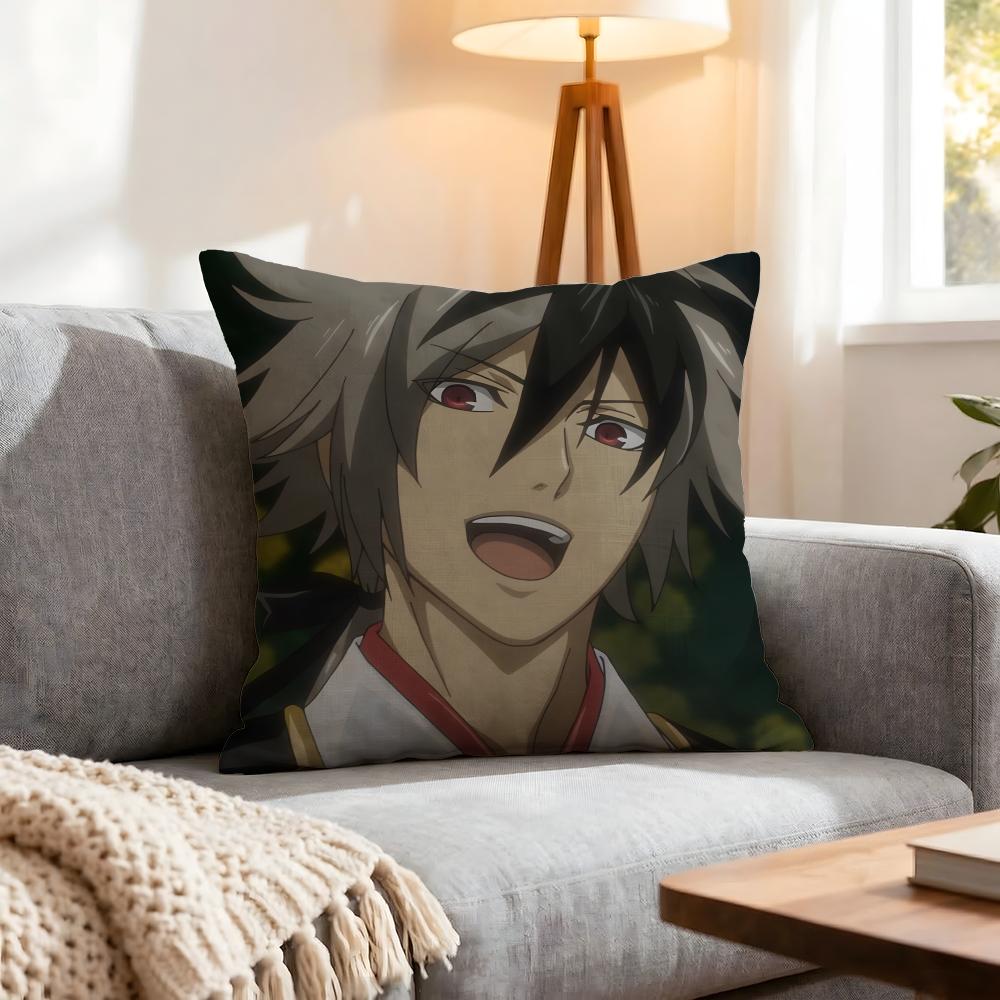 Anime Nobunaga The Fool Cushion Cover 1Pcs Decorative Covers Soft Cushion Case For Sofa Couch Decor 40X40 45X45 Pillowcases