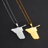 Anniyo Namibia Map With Cities Pendant Necklaces African Country Maps Jewelry Namibian @305001