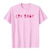 Футболка Vince Staples Cry Baby Летняя с коротким рукавом Мужская Футболки Унисекс Уличная одежда Свободная Мода Круглый вырез Графический Мерч Мягкая Мужская