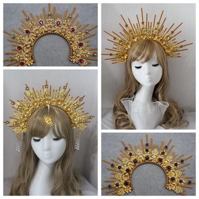 Lolita Halo Angel Headband Материал Pack Handmade Church Sun Crown Exaggerated Photo Photo Headgard Accessories