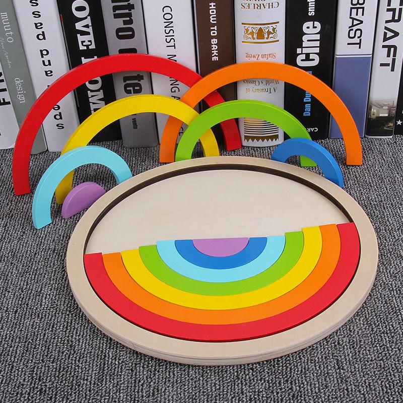Children's Education Building Blocks Colorful Rainbow
