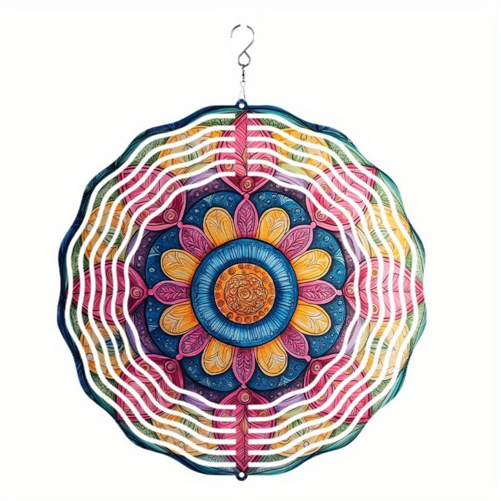 Metal Mandala Wind Spinner Outdoor Garden Decor for Christmas Easter Thanksgiving Holiday Gift No Power Needed Easy To Hang Indoor Outdoor
