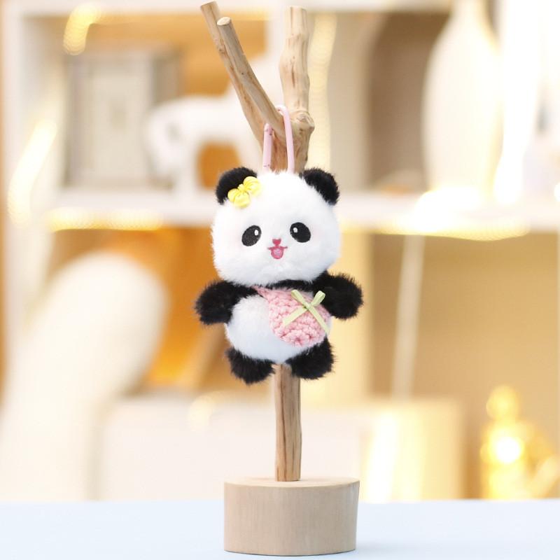 Bag Panda Messenger Plush Toy Keychain Ornament For Home Decor And Teen Gifts