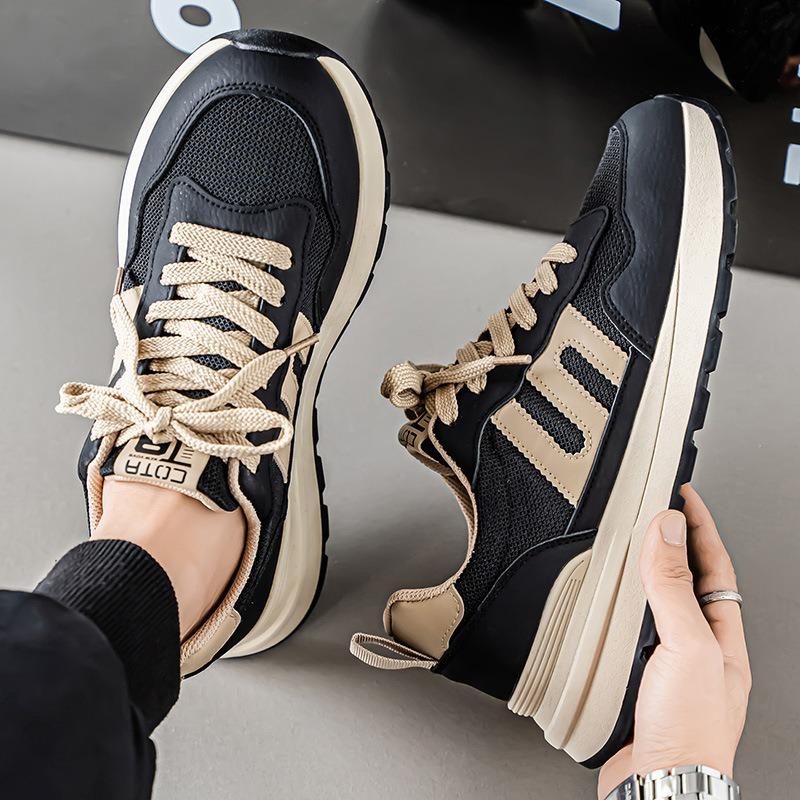 Мужская спортивная одинарная обувь сетчатая дышащая универсальная повседневная обувь мужская беговая платформа студенческая