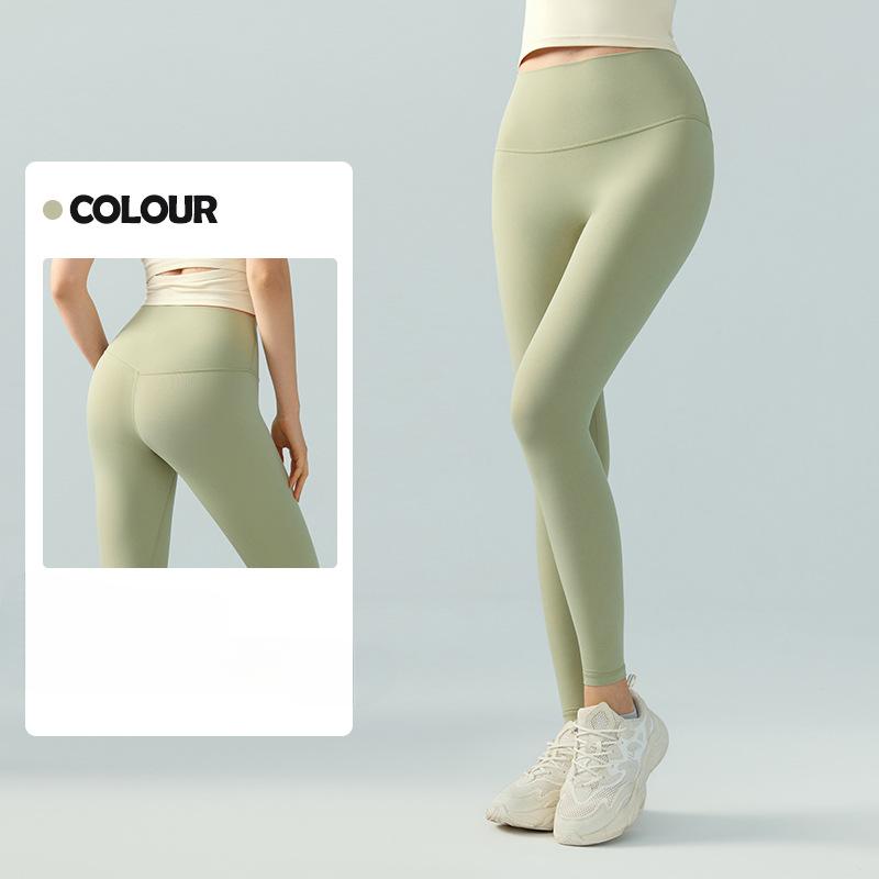 Штаны для йоги женские с высокой талией, цельные штаны для фитнеса без бокового шва, спортивные леггинсы с подъемом бедер