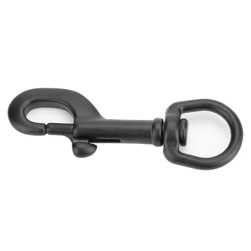 Крючок с одной головкой и поворотным ушком из нержавеющей стали 316, аксессуар для подводного плавания (90MM, черный)