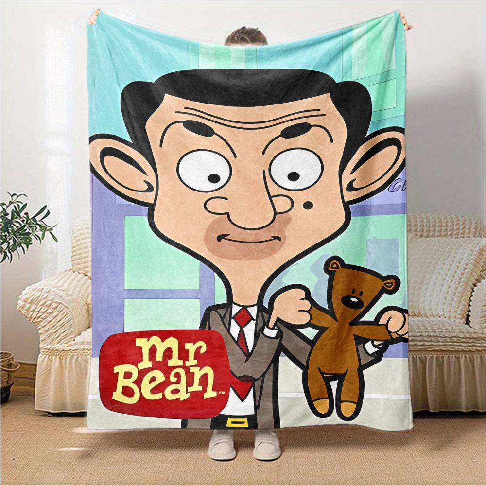 Mr. Bean Blanket Warmthful Decor Perfect for Office Livingroom Picnics for All Seasons Stylish Decor Ideal Gift for Friends Family Couples Picnic