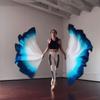 with Telescopic Sticks Belly Dance Accessories Props Scalable Rods Multicolor Colorful Scarves Flag Portable Lightweight