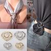 Heart Shape Rhinestone Round Circle Scarf Ring Buckle T-Shirt Clip Decorative Buckle Ring Clip