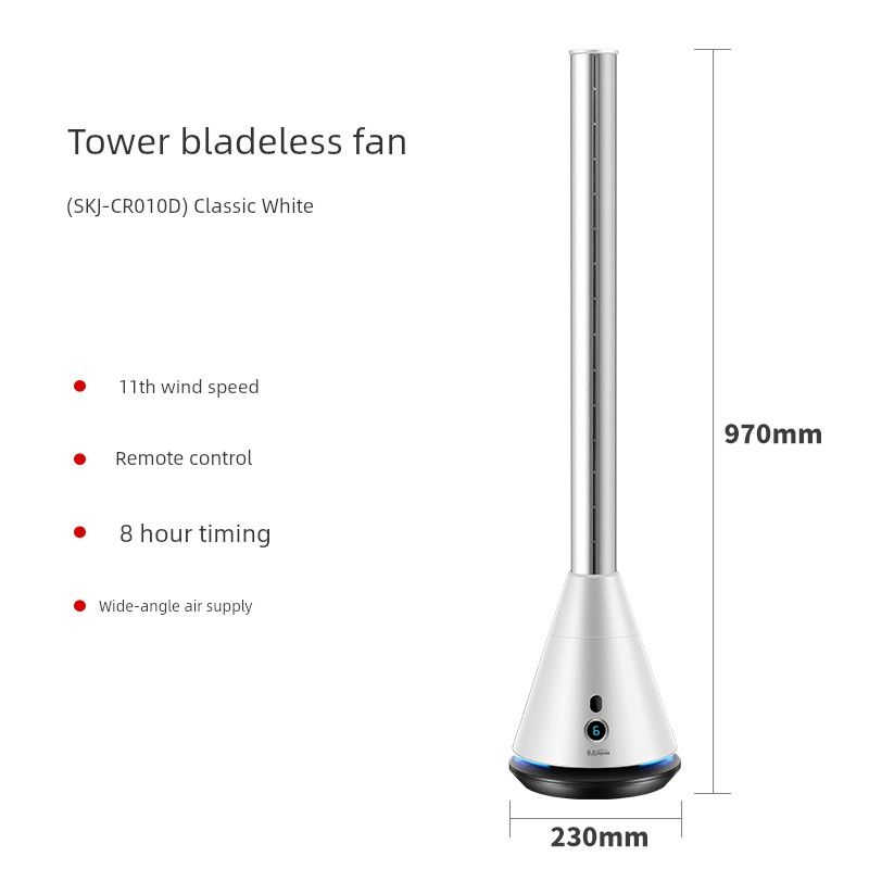 SK Bladeless Fan Electric Fan Floor Fan For Home Bladeless Air Circulation Energy Saving Mute Vertical Remote Control Tower Fan