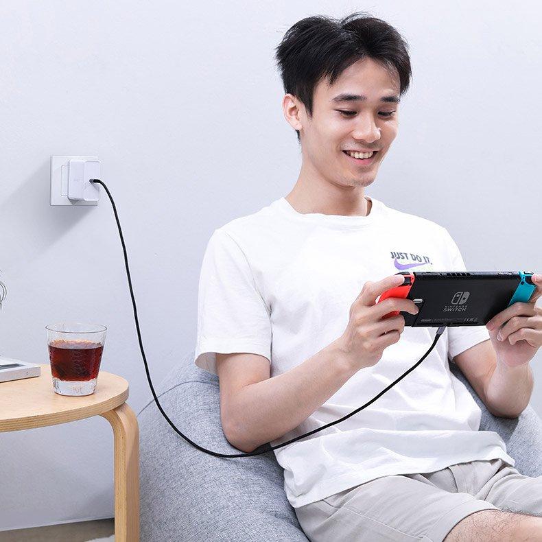 Kabel Ugreen US316 70427 USB-C - USB-C PD QC FCP 100W 5A 480Mb/s 1m - szary