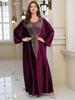 2025 European & American Cotton Embroidered Beach Cover-up Robe Style Dress
