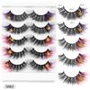 6D High Imitation Color False Eyelashes Decorative Eyelashes Fried Hair Messy Thick Grafted Eyelashes