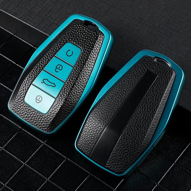 TPU Leather Car Remote Key Case Cover Holder Shell For Geely Emgrand X7 EX7 Coolray 2019-2020 Auto Styling Fob Accessories