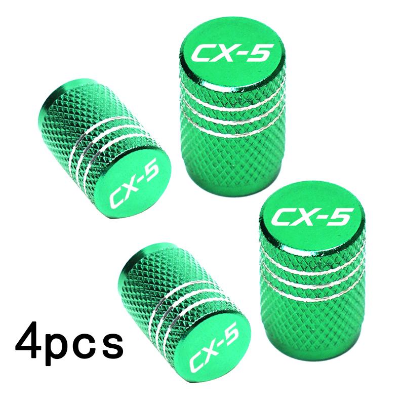 Car Wheel Tire Valve Caps Tyre Stem CGZWT Covers Airdust Waterproof For Mazda CX-5 CX5 2016-2024 Accessories