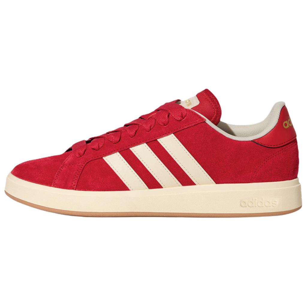adidas Grand Court Базовые 00-х Дышащие Устойчивые к истиранию Низкие Скейтбордические Кроссовки Унисекс Красный KH6991
