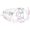 Green Steel Frame Greenhouse 24 m² 8 x 3 x 2 m