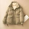 Cotton-padded Jacket Women's Short Anti-season All-match Down Cotton-padded Jacket Korean Version of The Loose Stand-up Collar Thickened Jacket