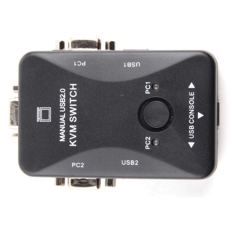 Переключатель USB KVM 2-в-1, подключает 2 или 4 компьютера к одному дисплею