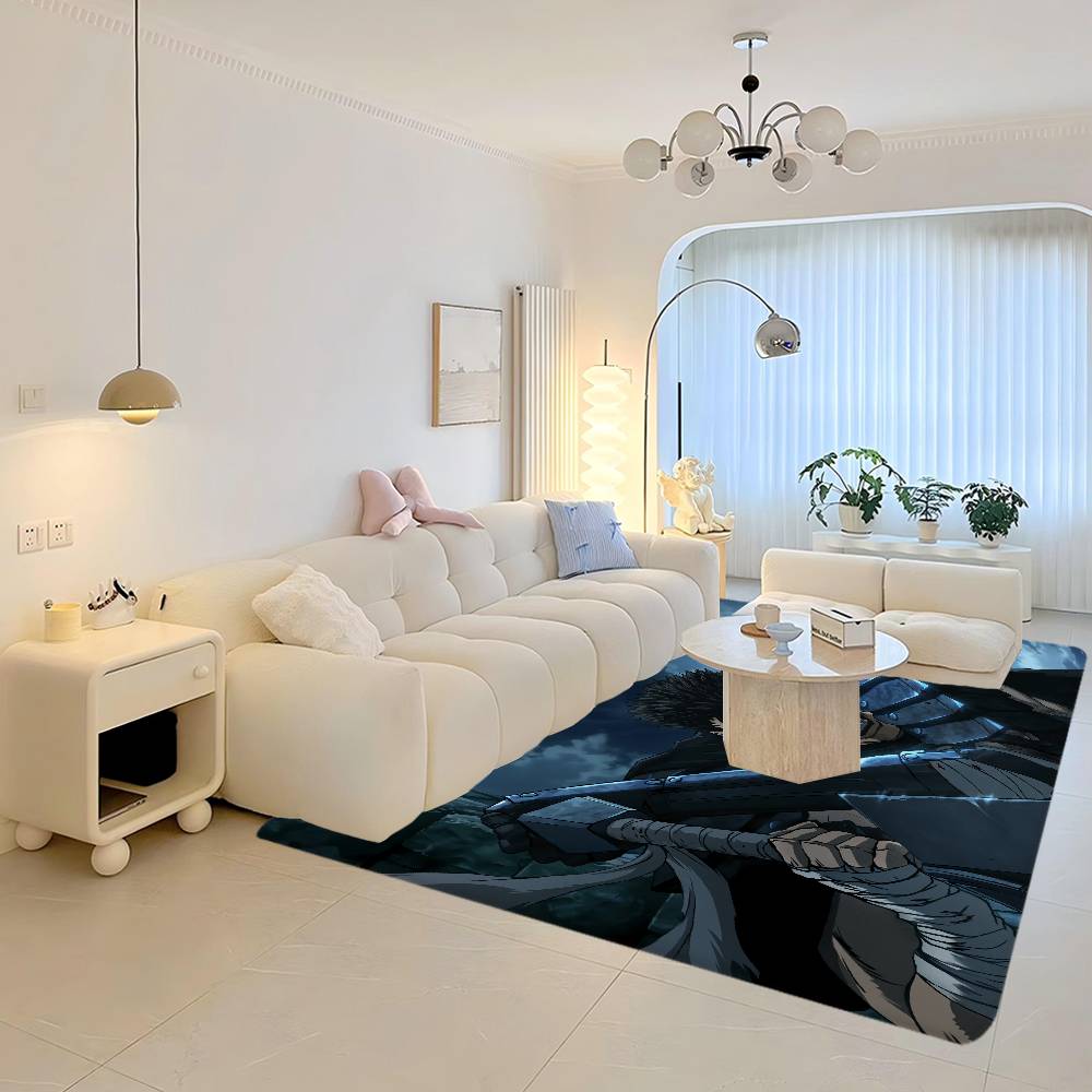 Японский комикс Берсерк Ковровое покрытие для прихожей Нескользящий коврик для прачечной Декор для прачечной Балкон Детская Гостиная Прикроватные ковры