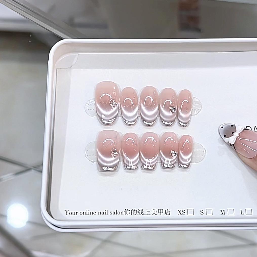 Изготовленные вручную румяна Armor Dreamy Fingertip Magic Mirror Powder Blush French Cat Eye Pure Temperament Nail Art Patch