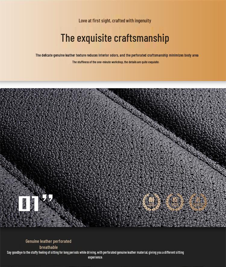 Универсальная пятиместная подушка на сиденье автомобиля из натуральной кожи