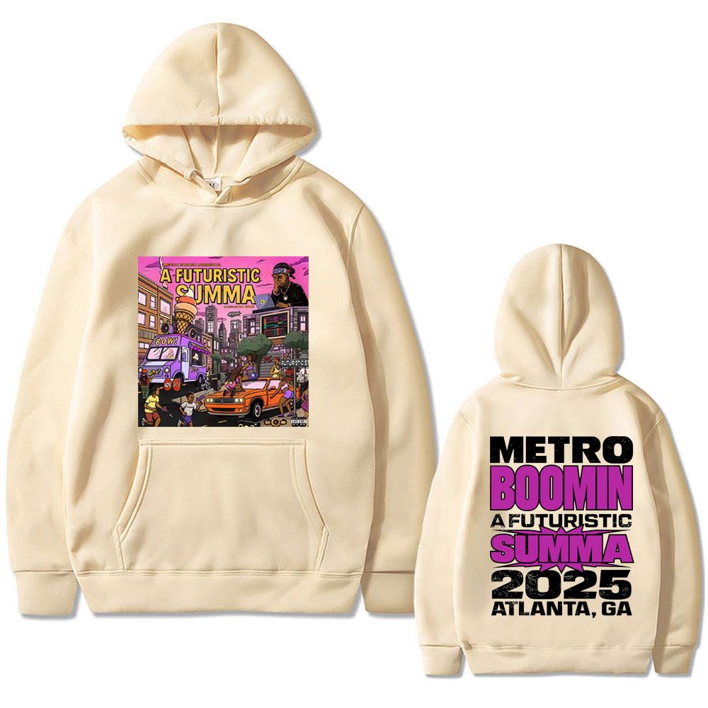 Худи Metro Boomin A Futuristic Summa 2025 Мужское Женское Мода Повседневное Популярное Худи Мужское Хип-Хоп Поп-Музыка Худи
