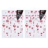 2Pcs Nail Art Sticker Non-Fading Easy Paste Self-Adhesive Non-falling DIY Valentines Day Red Heart Pattern Manicure Decal Nail Salon Supply
