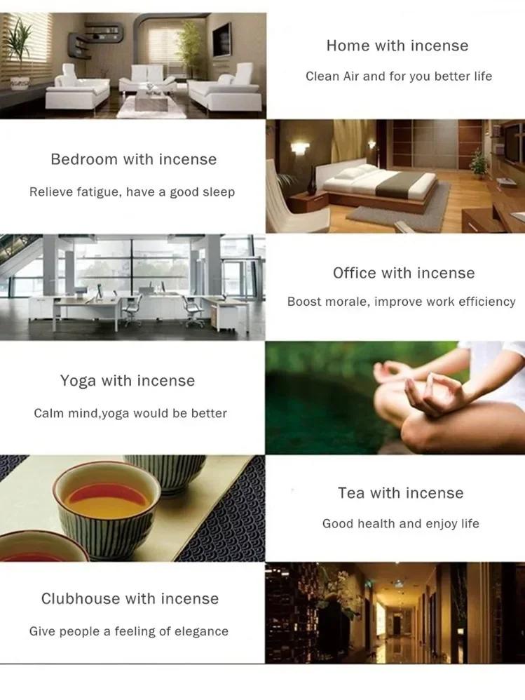Смешанные натуральные благовония Роза Жасмин Лаванда Османтус Сакура Дымовой конус Рефлюкс Башня Благовония Обратный поток Благовония Пуля