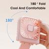 180° Portable Folding Fan Digital Display Neck Hanging Fan USB Adjustable Rechargeable Cooling Mute Power Bank Phone Holder