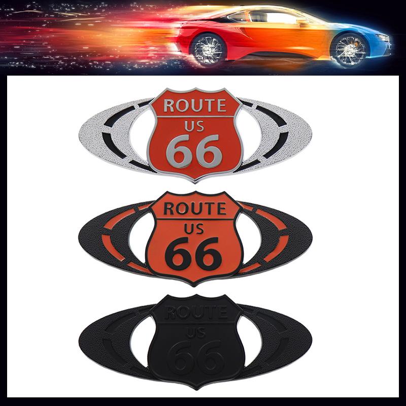 3D Премиум ROUTE US 66 для Универсальных Автомобилей Мотоцикла Декоративный капот автомобиля Крыло багажник Задний капот Шильдик Наклейка Эмблема Значок Стикер