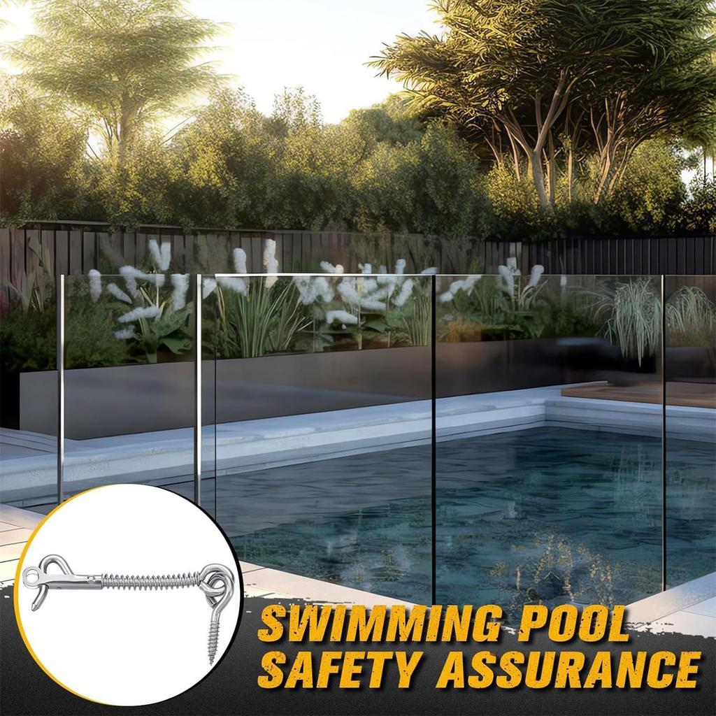 Набор защелок для сетчатой двери 12 штук Защелки для конфиденциальности из нержавеющей стали Подпружиненная защитная фурнитура для ванной комнаты, сарая, калитки бассейна, спа