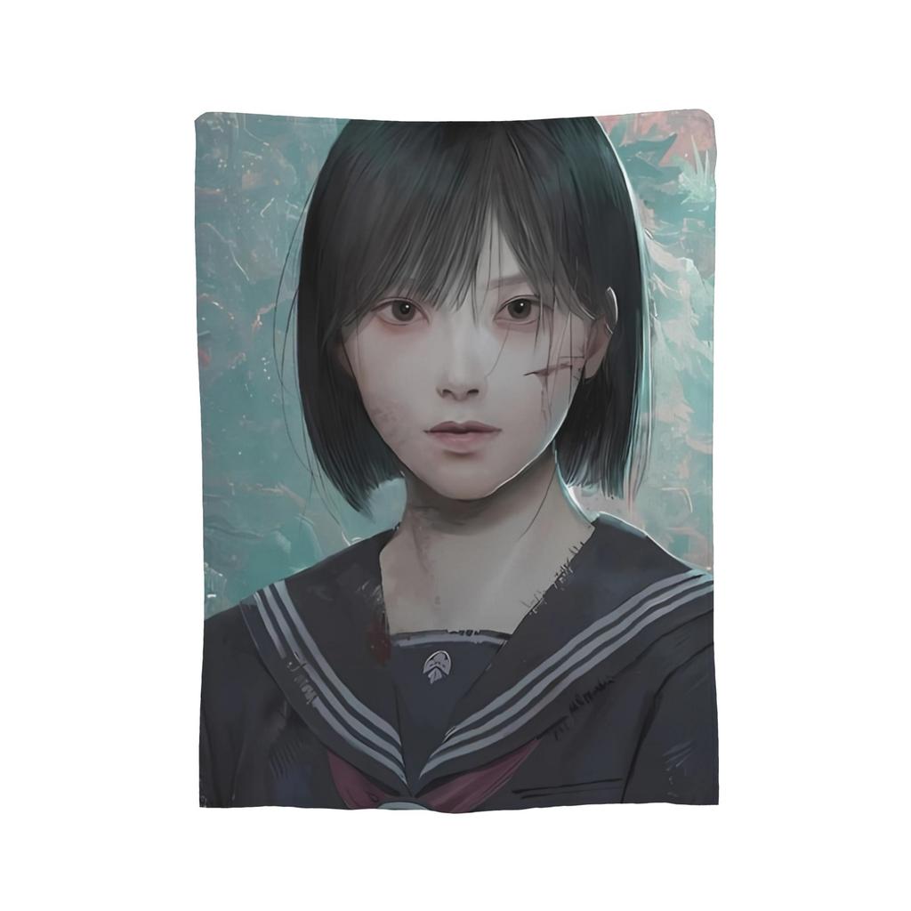 Игра Silent Hill F Одеяло Хинако Бархатный принт Многофункциональные Супермягкие Пледы для Дома Спальни Плюшевое Тонкое Одеяло