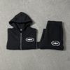 Мужской комплект Corteiz Alcatraz Retro High Street: свободный кардиган-худи и повседневные брюки