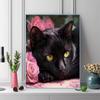 Bombay cat and roses Pattern  3pcs 100% Round Full Drill 5D DIY Diamond Painting Embroidery Cross Stitch Rhinestone Décor
