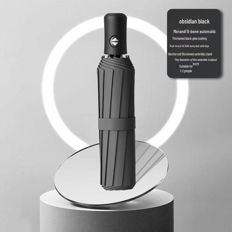 Корейский автоматический складной зонт двойного назначения для студенток — защита от солнца и дождя, устойчивость к УФ-излучению, большой размер.