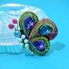 Blucome Новые броши-бабочки для женщин, винтажные жемчужные разноцветные стразы, милые свадебные броши с насекомыми, повседневная брошь, булавки, ювелирные изделия