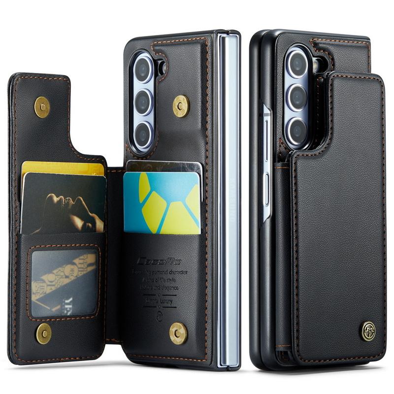 Для iPhone 15 Pro Max 14 Pro 13 12 11 Samsung S24 FE S23 Ultra S22 A54 Z Fold5 Flip5 противоударный кожаный держатель для карточек чехол для телефона чехол