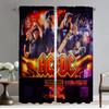 Кухонные шторы Детская комната Rock-ACDC Оконная штора для комнаты 2 панели Хэллоуин украшения перегородка тюль для спальни абажуры