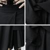 Japanese Gothic Irregular High Waist Pleated Skirts Women Black Harajuku Punk Cargo Skirt Summer Solid Casual Long Skirts